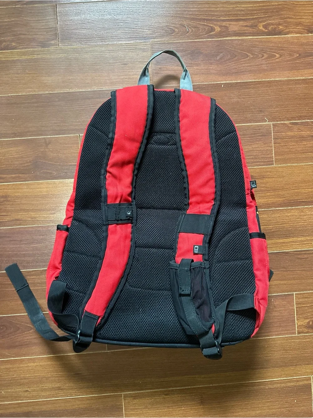 Vintage Y2K Oakley Technical Panel Backpack Red Black Yellow Icon Gorpcore